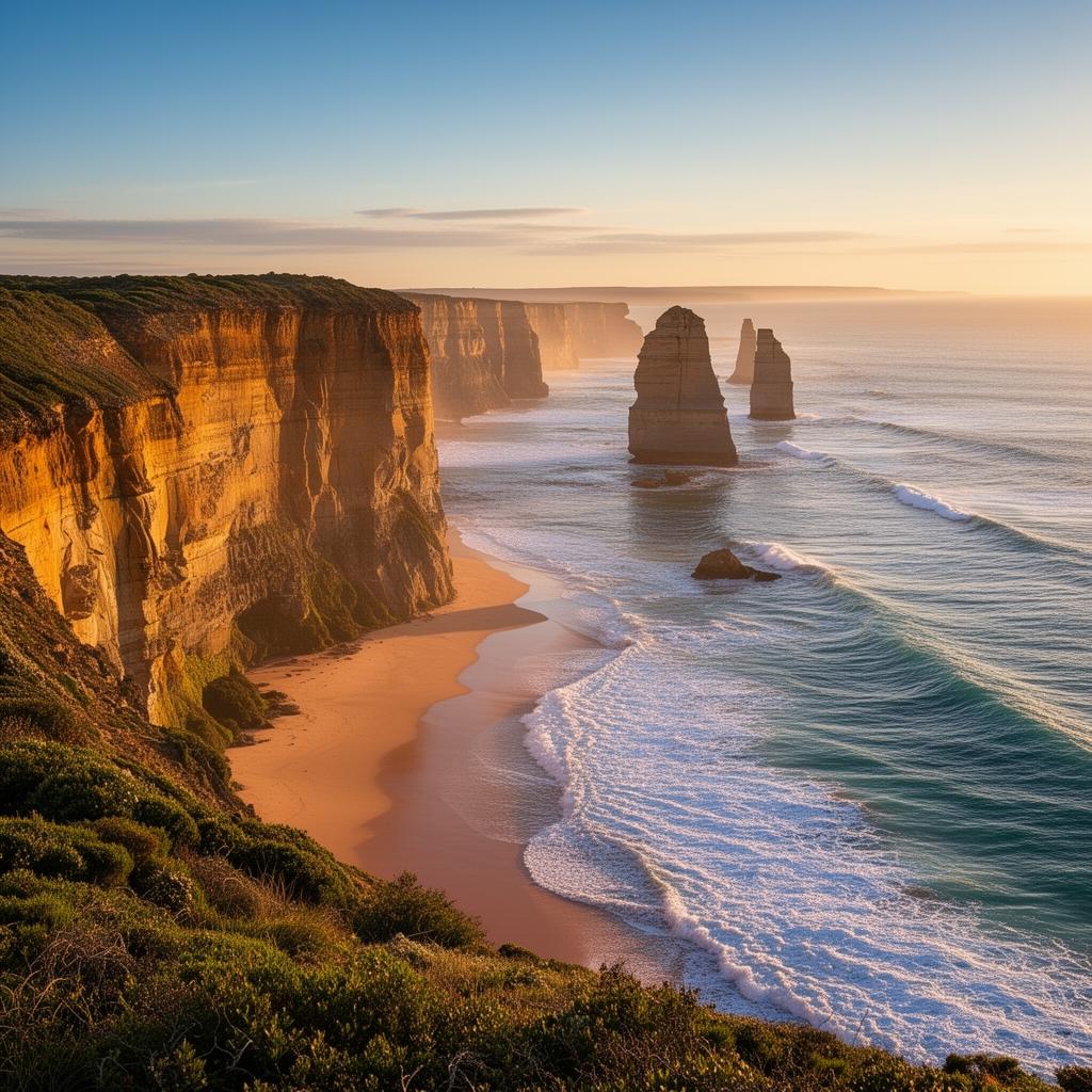 Great Ocean Road e os 12 Apóstolos na costa de Victoria