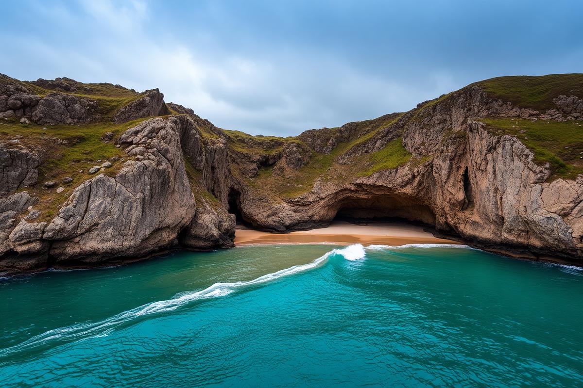 Porthcurno cove Cornwall