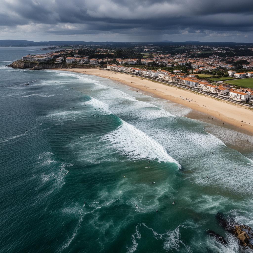 Vista aérea de Hossegor