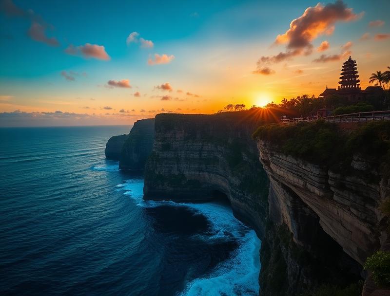 Uluwatu temple sunset